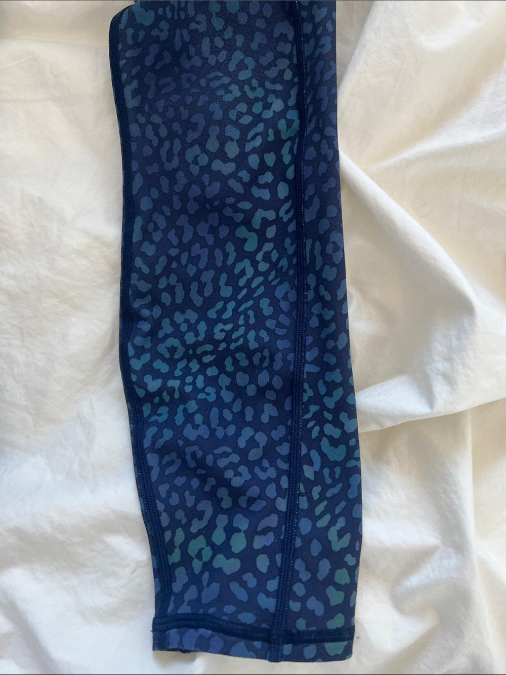 Fabletics Navy Blue Animal-Print Sports Bra & Legging Set - Picture 8 of 10